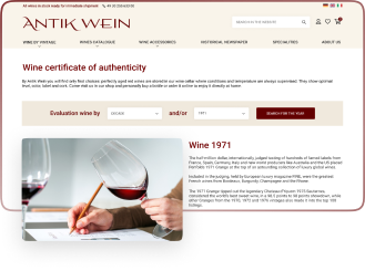 Wine certificate of authenticity