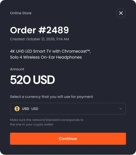 Order confirmation form example | Dinarys case study
