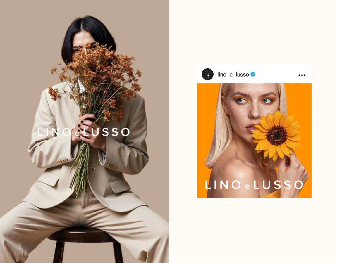 Visual elements of the brand system developed by Dinarys