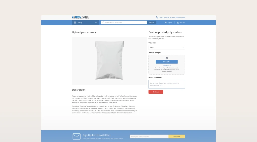 Integration of a custom printing module