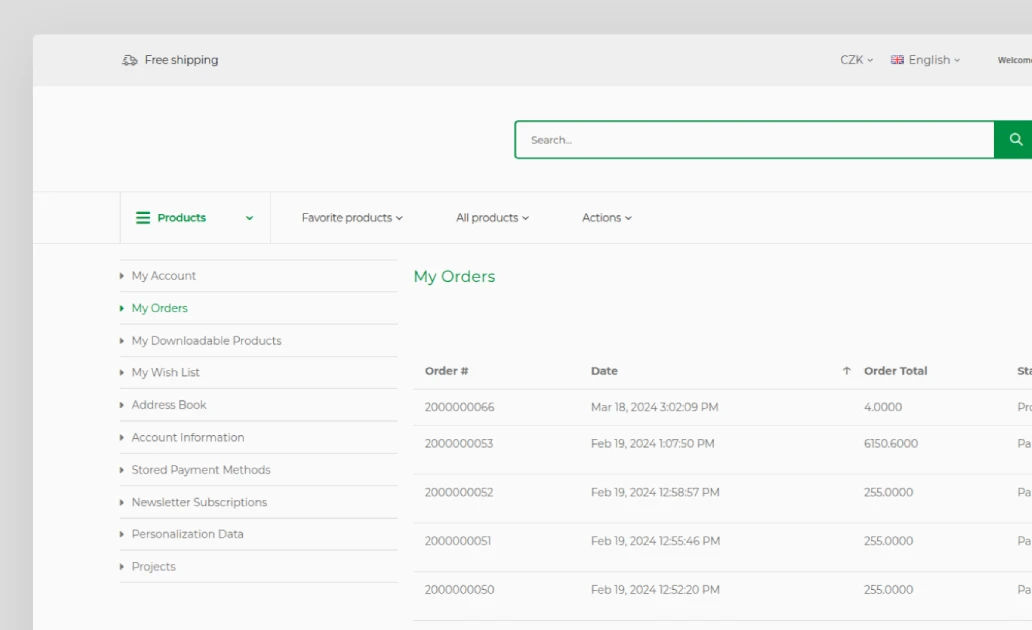 Development of document management system for a Magento store
