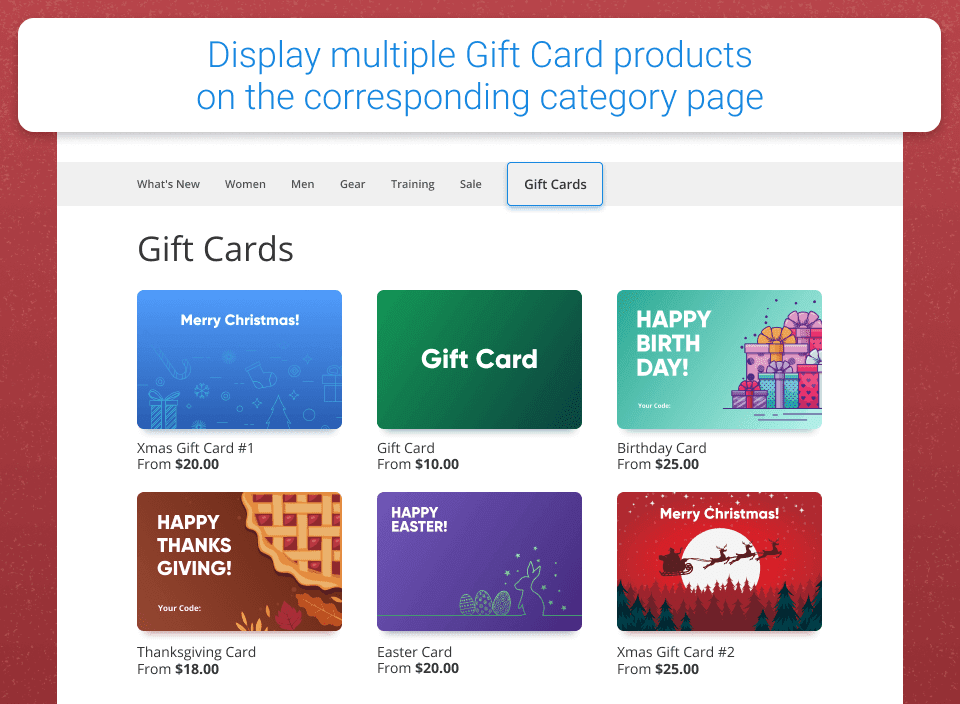 Gift Cards system