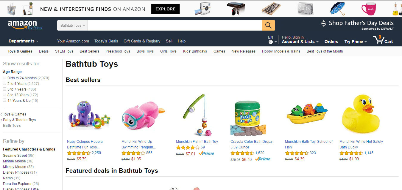 Amazon примеры домашних страниц от лидеров продаж в интернете