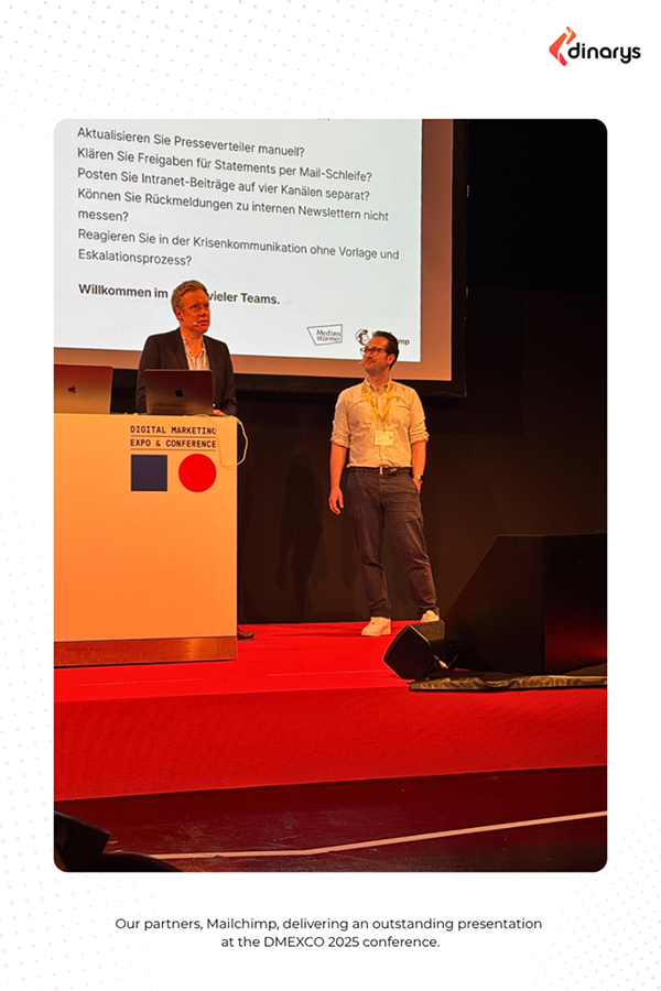 Our partners, Mailchimp, delivering an outstanding presentation at the DMEXCO 2025 conference