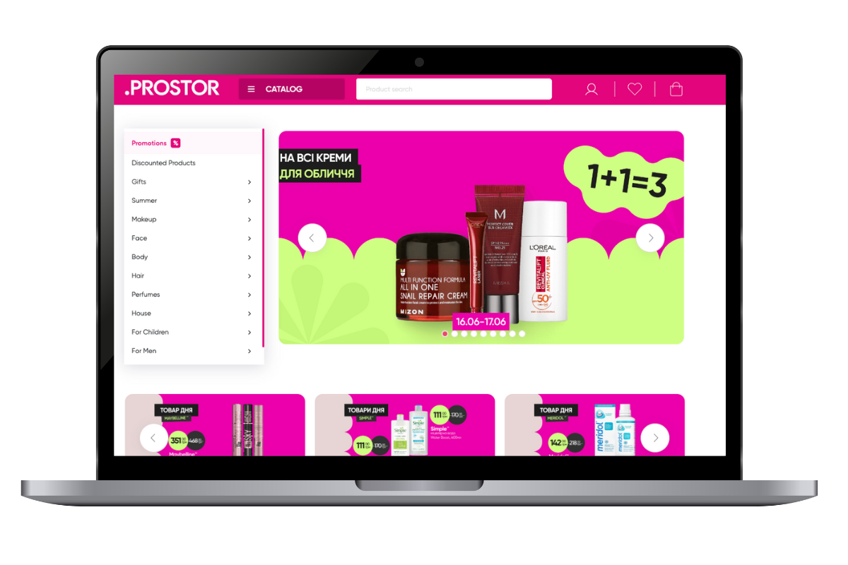 Magento and Shopify: Prostor project by Dinarys