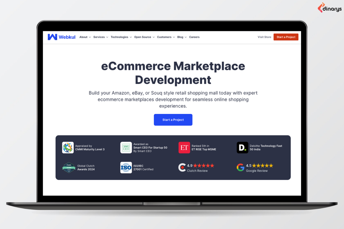 Best marketplace software development companies: Webkul platform